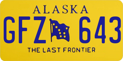 AK license plate GFZ643