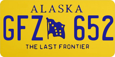AK license plate GFZ652