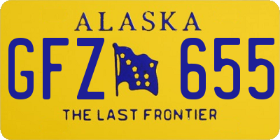 AK license plate GFZ655