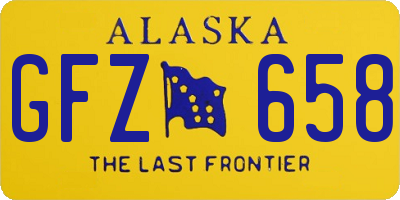 AK license plate GFZ658