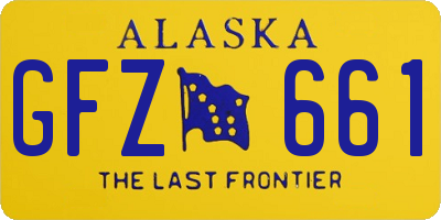 AK license plate GFZ661