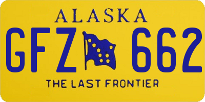 AK license plate GFZ662
