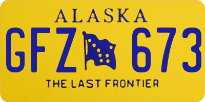 AK license plate GFZ673
