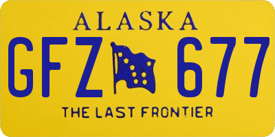 AK license plate GFZ677