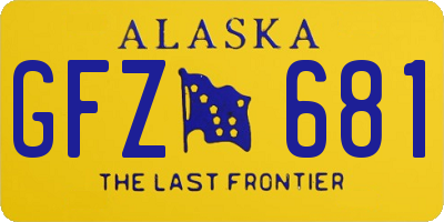 AK license plate GFZ681
