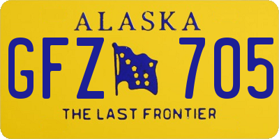 AK license plate GFZ705