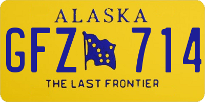 AK license plate GFZ714