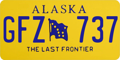 AK license plate GFZ737