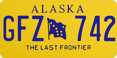 AK license plate GFZ742