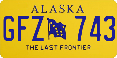 AK license plate GFZ743