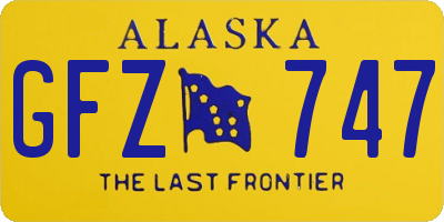 AK license plate GFZ747
