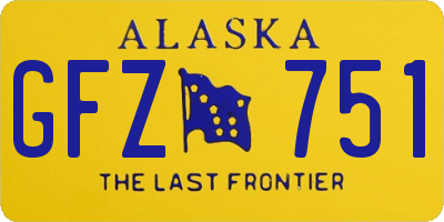 AK license plate GFZ751