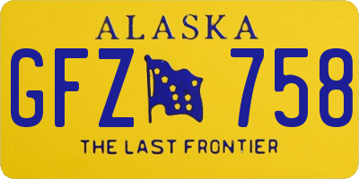AK license plate GFZ758