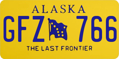 AK license plate GFZ766