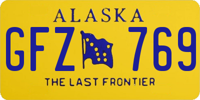 AK license plate GFZ769