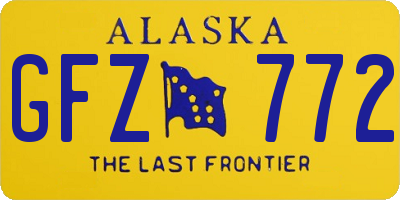 AK license plate GFZ772