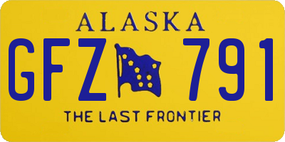 AK license plate GFZ791