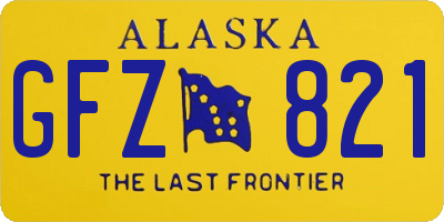 AK license plate GFZ821