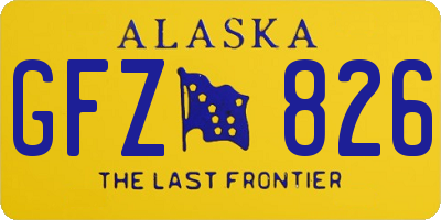 AK license plate GFZ826