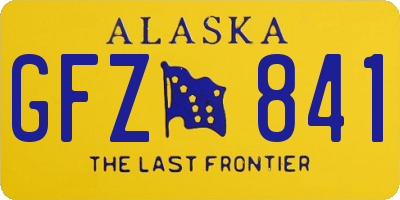 AK license plate GFZ841