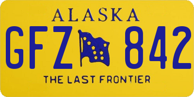 AK license plate GFZ842