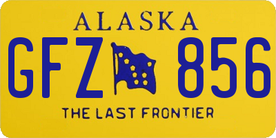 AK license plate GFZ856