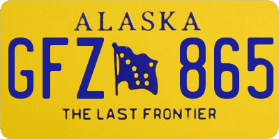 AK license plate GFZ865
