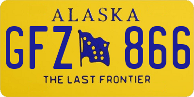 AK license plate GFZ866