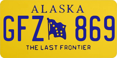 AK license plate GFZ869