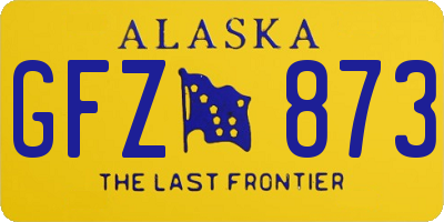 AK license plate GFZ873