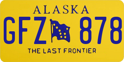 AK license plate GFZ878