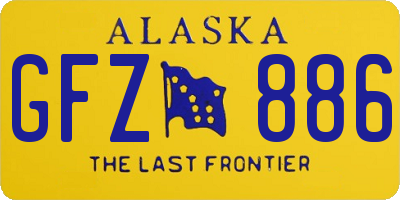 AK license plate GFZ886