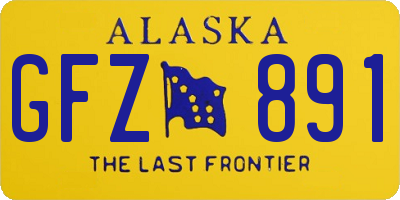 AK license plate GFZ891