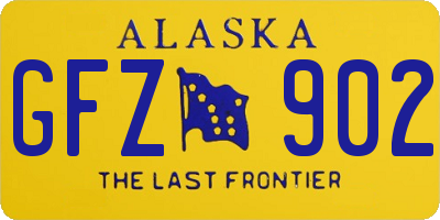 AK license plate GFZ902