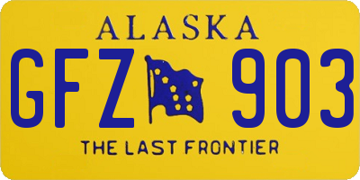 AK license plate GFZ903