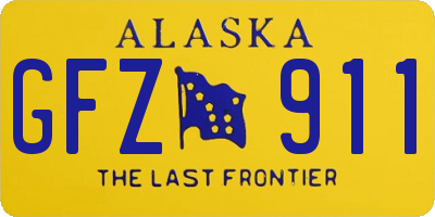 AK license plate GFZ911