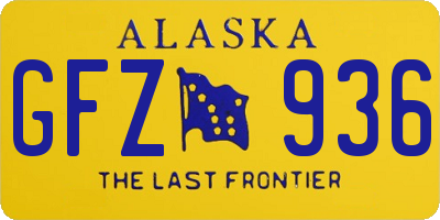 AK license plate GFZ936