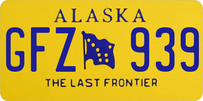 AK license plate GFZ939