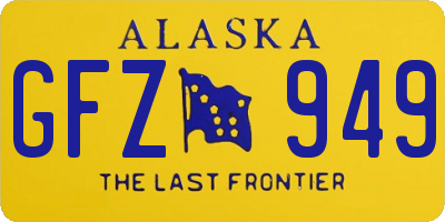 AK license plate GFZ949