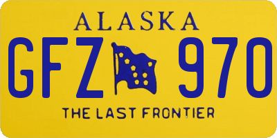 AK license plate GFZ970