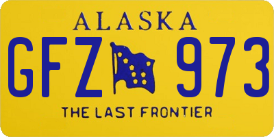 AK license plate GFZ973