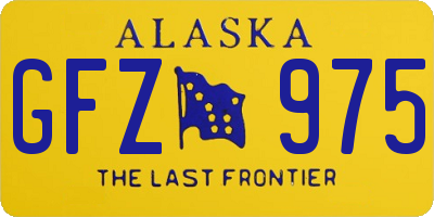 AK license plate GFZ975