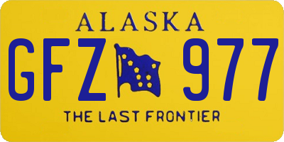 AK license plate GFZ977