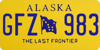 AK license plate GFZ983