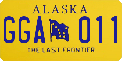 AK license plate GGA011