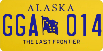 AK license plate GGA014