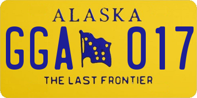 AK license plate GGA017