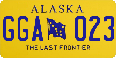 AK license plate GGA023