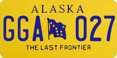 AK license plate GGA027