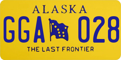 AK license plate GGA028